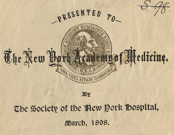 New York Hospital Donates Its Library Collections to the Academy